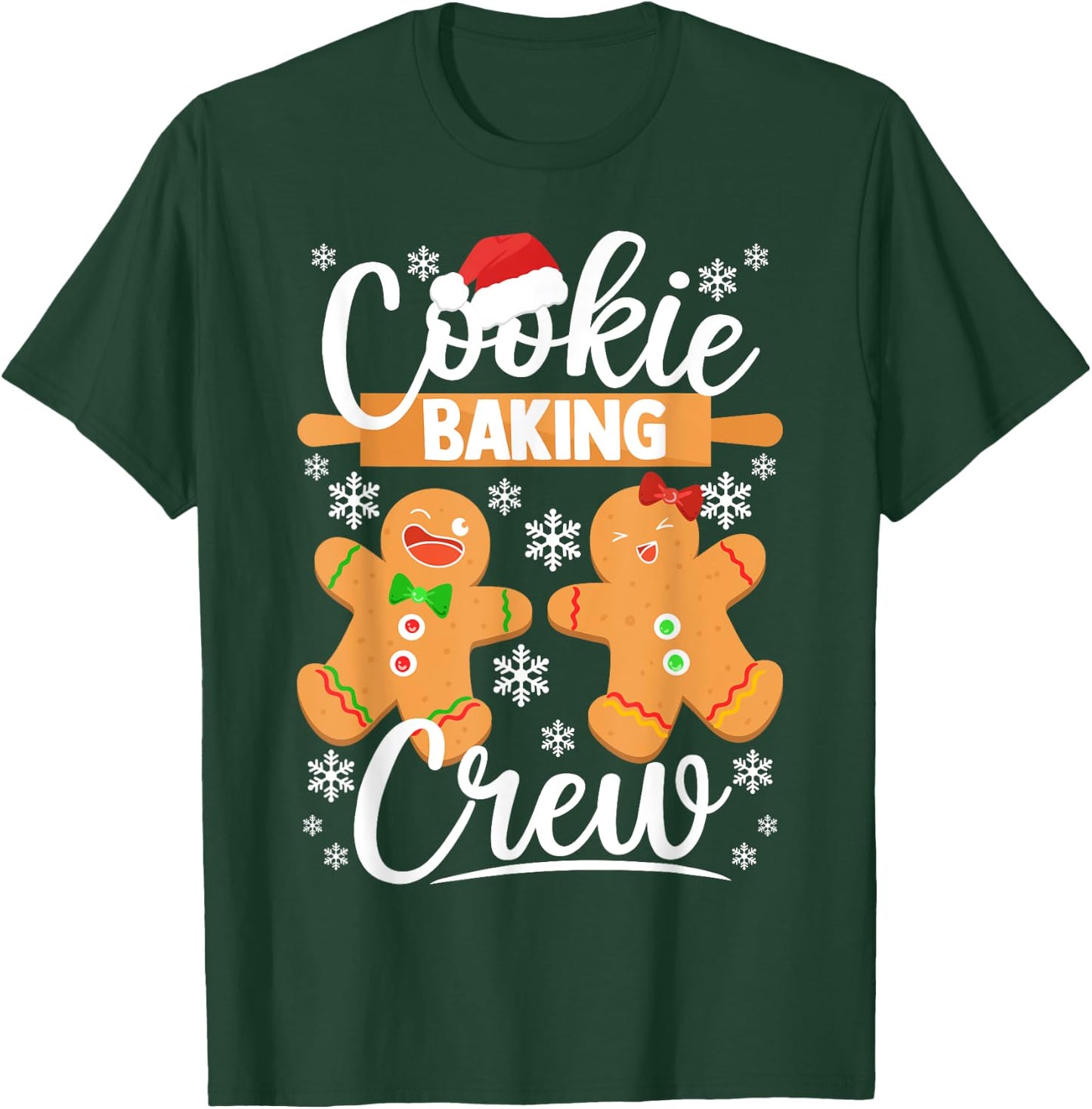 Cookie Baking Crew Shirt Gingerbread Christmas Baking T-Shirt - T-Shirt | Forest