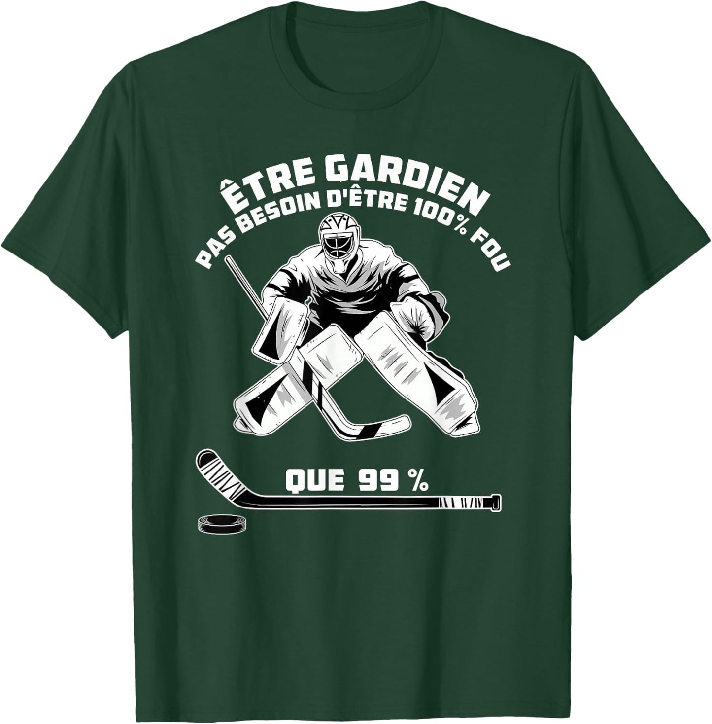 Ice Hockey Sport - Goalkeeper Hockey , Black T-Shirt - T-Shirt | Forest