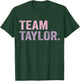 Team Taylor Retro Groovy Personalised Team Name T-Shirt - T-Shirt | Forest