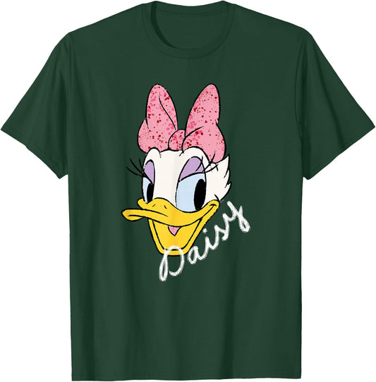 Disney Daisy Duck Sassy & Glamorous Speckled Bow and Name T-Shirt - T-Shirt | Forest