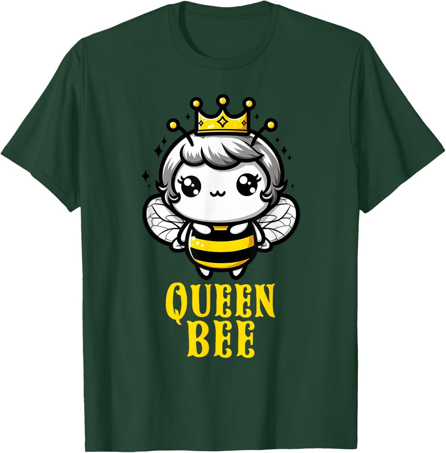 Queen Bee Crown Women Men Girls Honey Hive Bee Keeper Bee T-Shirt - T-Shirt | Forest