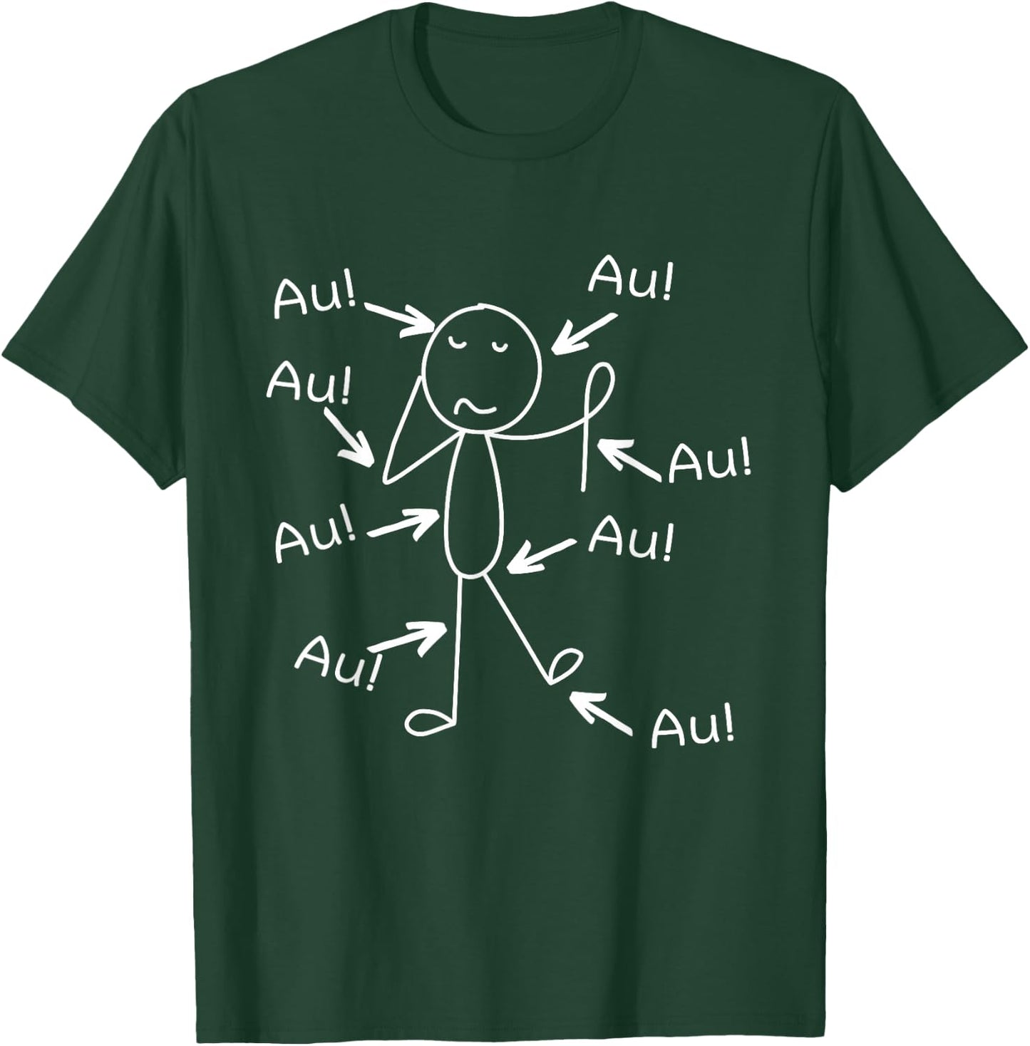 Funny Old Man Old Woman Aua Au Birthday , black T-Shirt - T-Shirt | Forest
