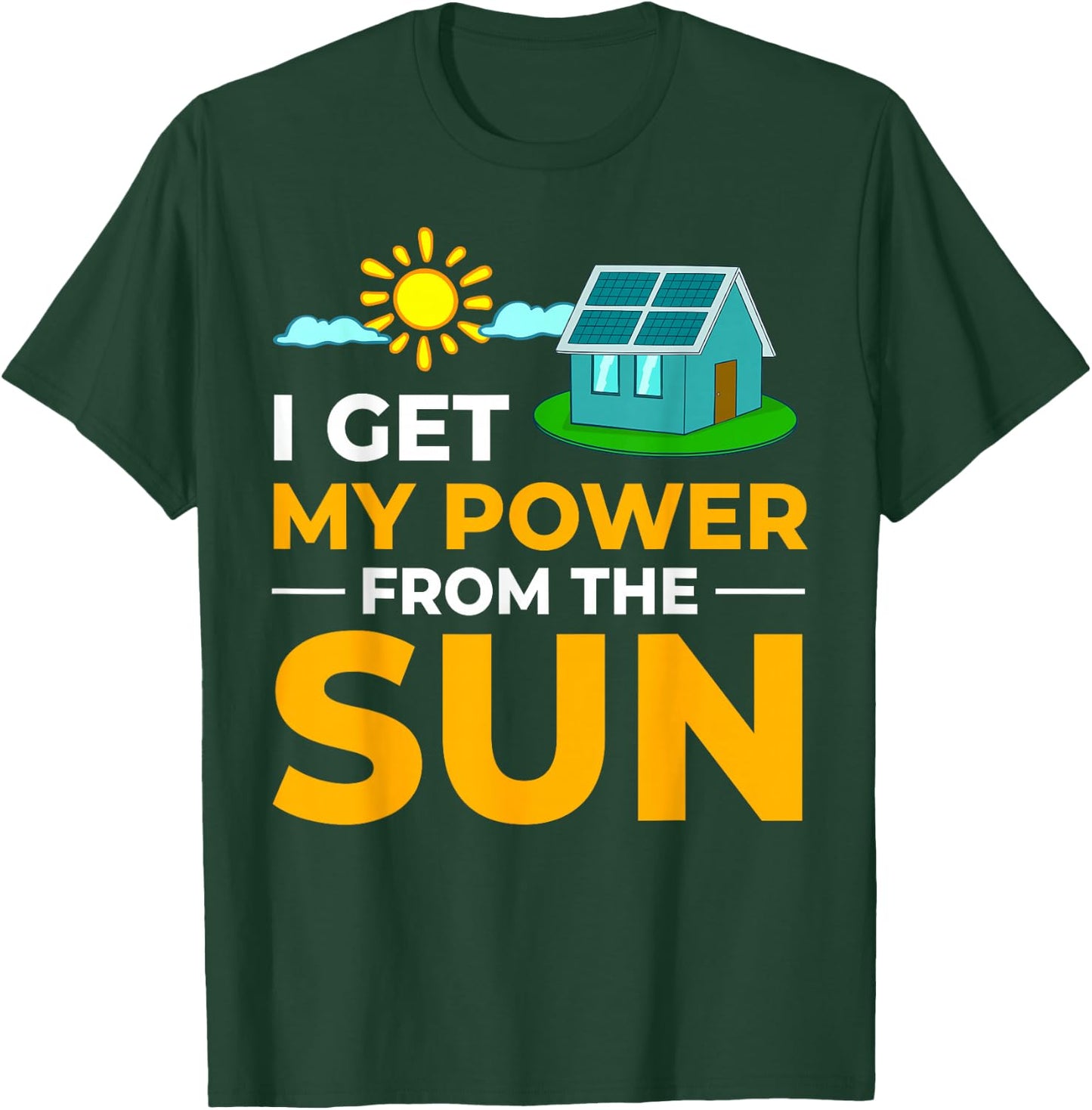 Solar Energy Power System Solar Panel Home T-Shirt - T-Shirt | Forest