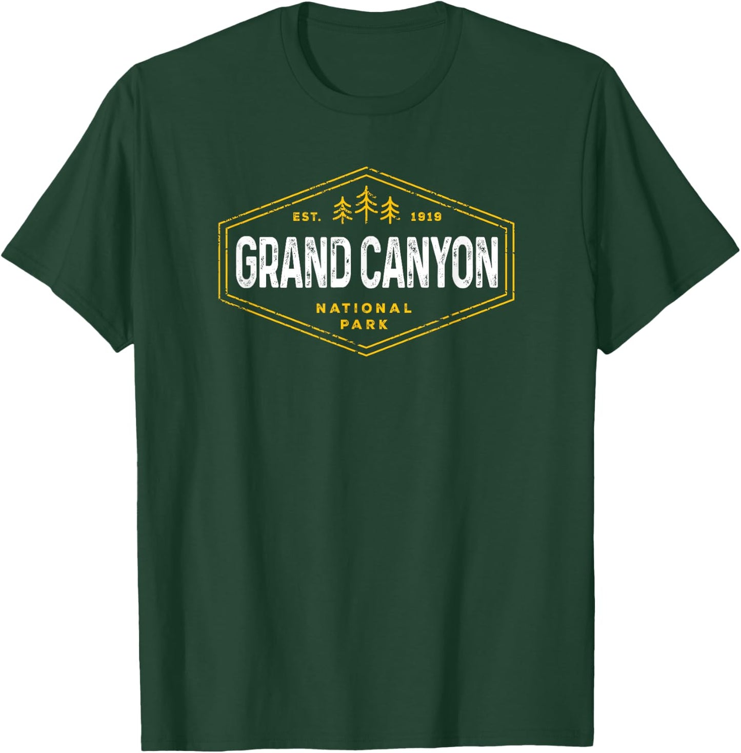Grand Canyon National Park Shirt Vintage Hexagon Badge Hike T-Shirt - T-Shirt | Forest