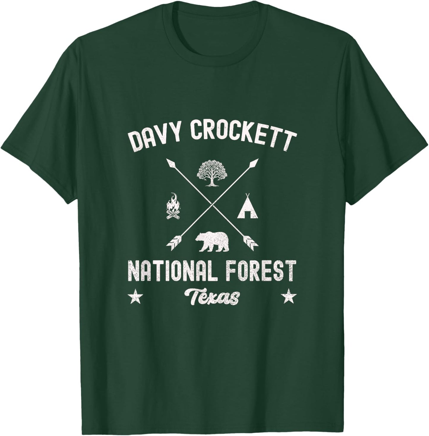 Davy Crockett National Forest Adventure Design T-Shirt - T-Shirt | Forest