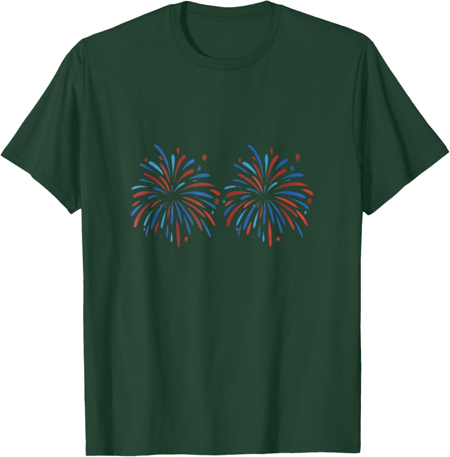 Funny Im Just Here for The Fireworks 4th of July Couple 2026 T-Shirt - T-Shirt | Forest