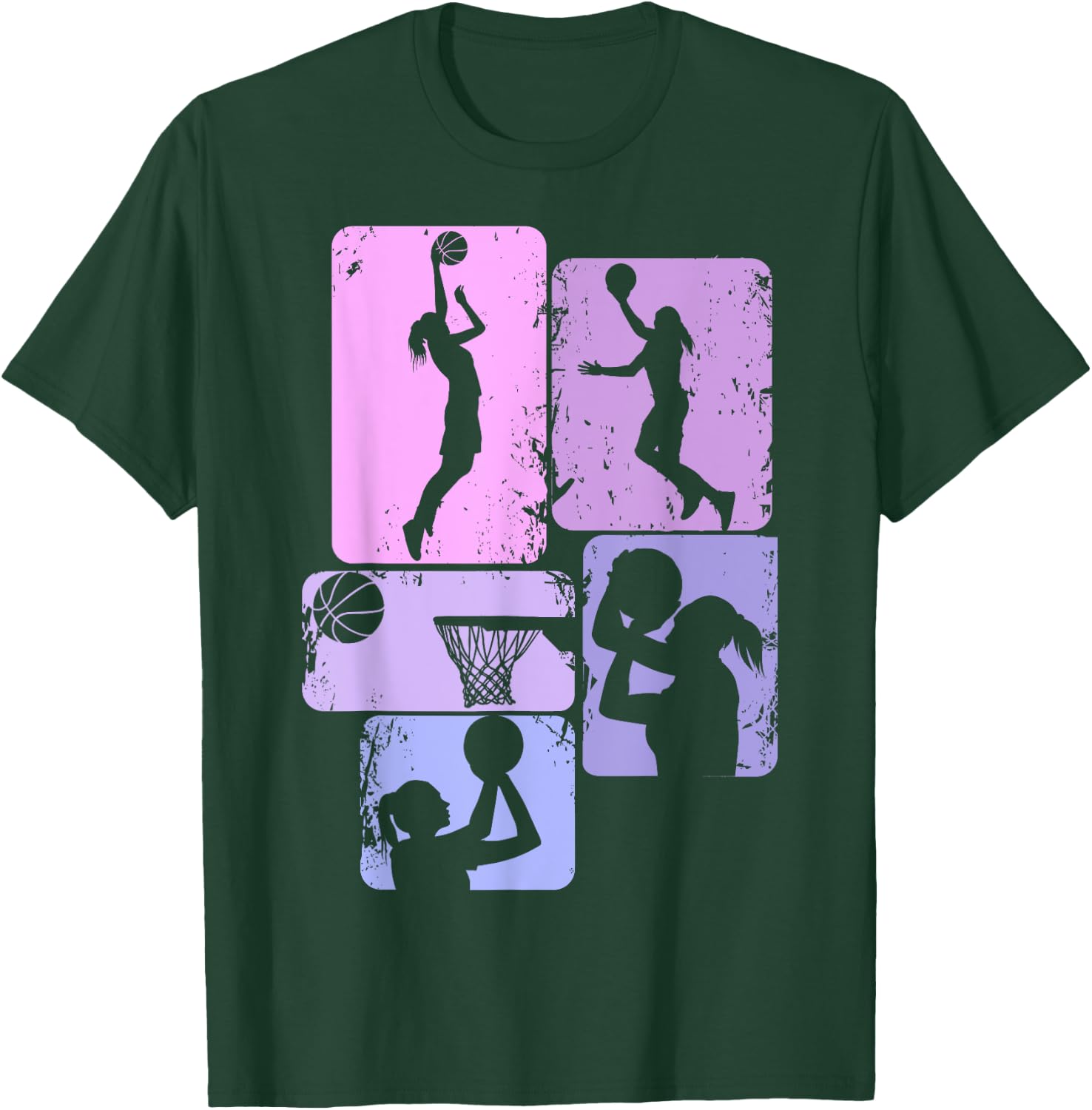 Basketball Basketballerin Mädchen Kinder Damen T-Shirt - T-Shirt | Forest