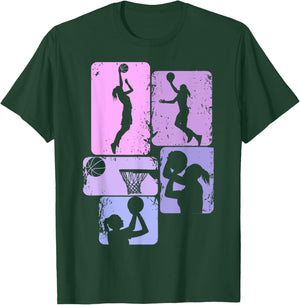 Basketball Basketballerin Mädchen Kinder Damen T-Shirt - T-Shirt | Forest