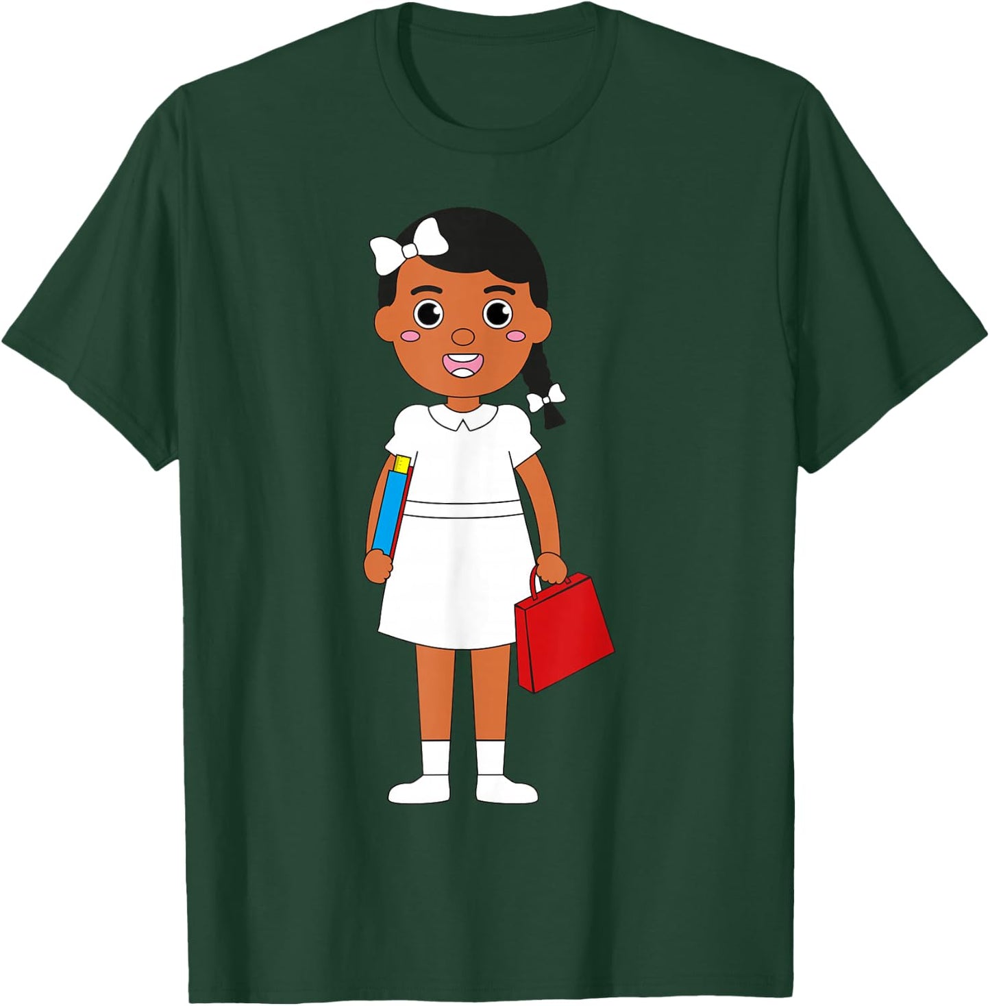 Goes to School Brave Girl Black History Month African Women T-Shirt - T-Shirt | Forest