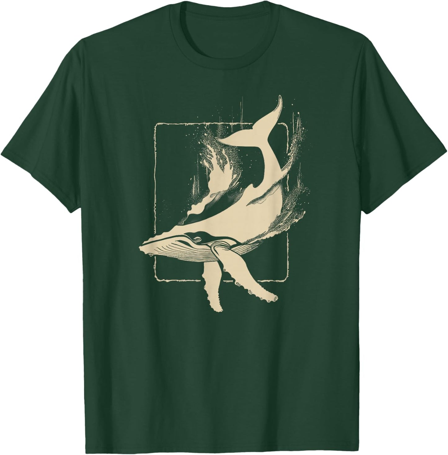Whale | Blue Whale Orca Narwhal Beluga Humpback Whale T-Shirt - T-Shirt | Forest