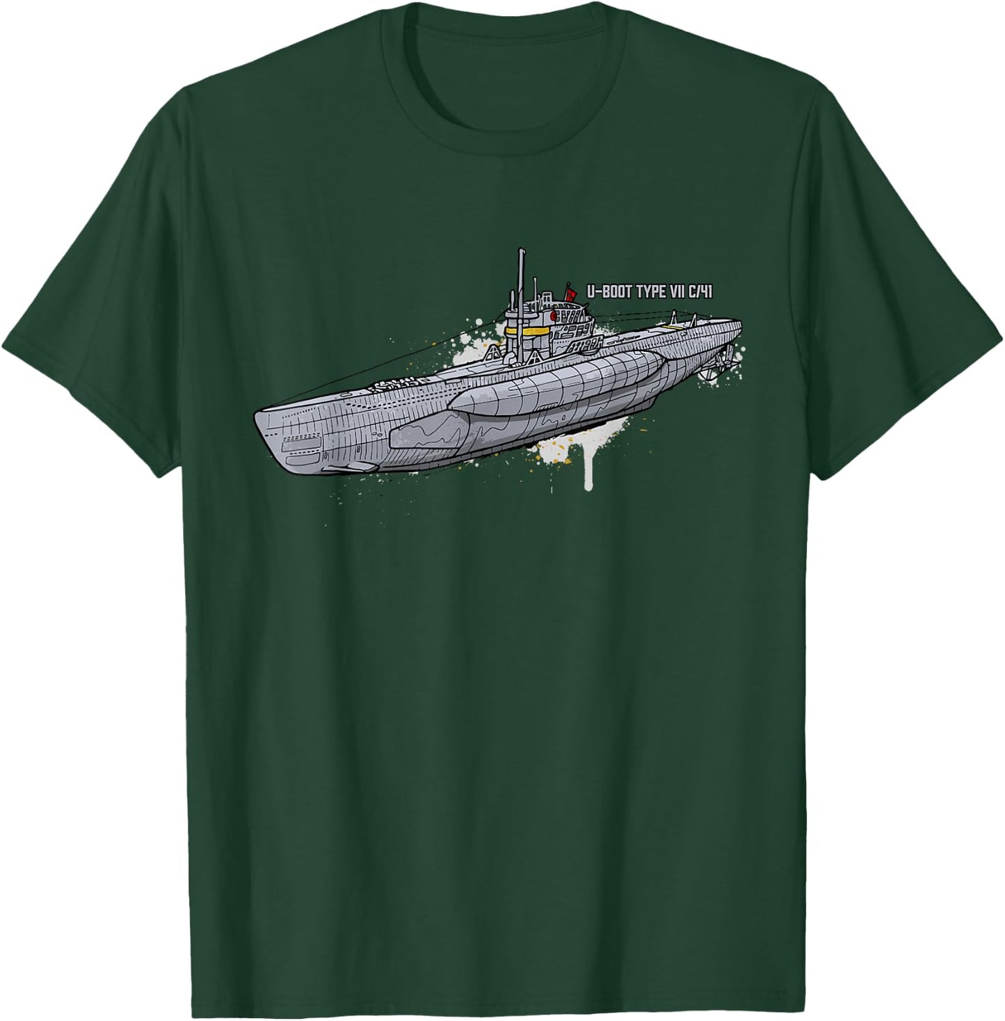 U-Boot Type VII/C/41 WWII Submarine Kriegsmarine , Black, S T-Shirt - T-Shirt | Forest