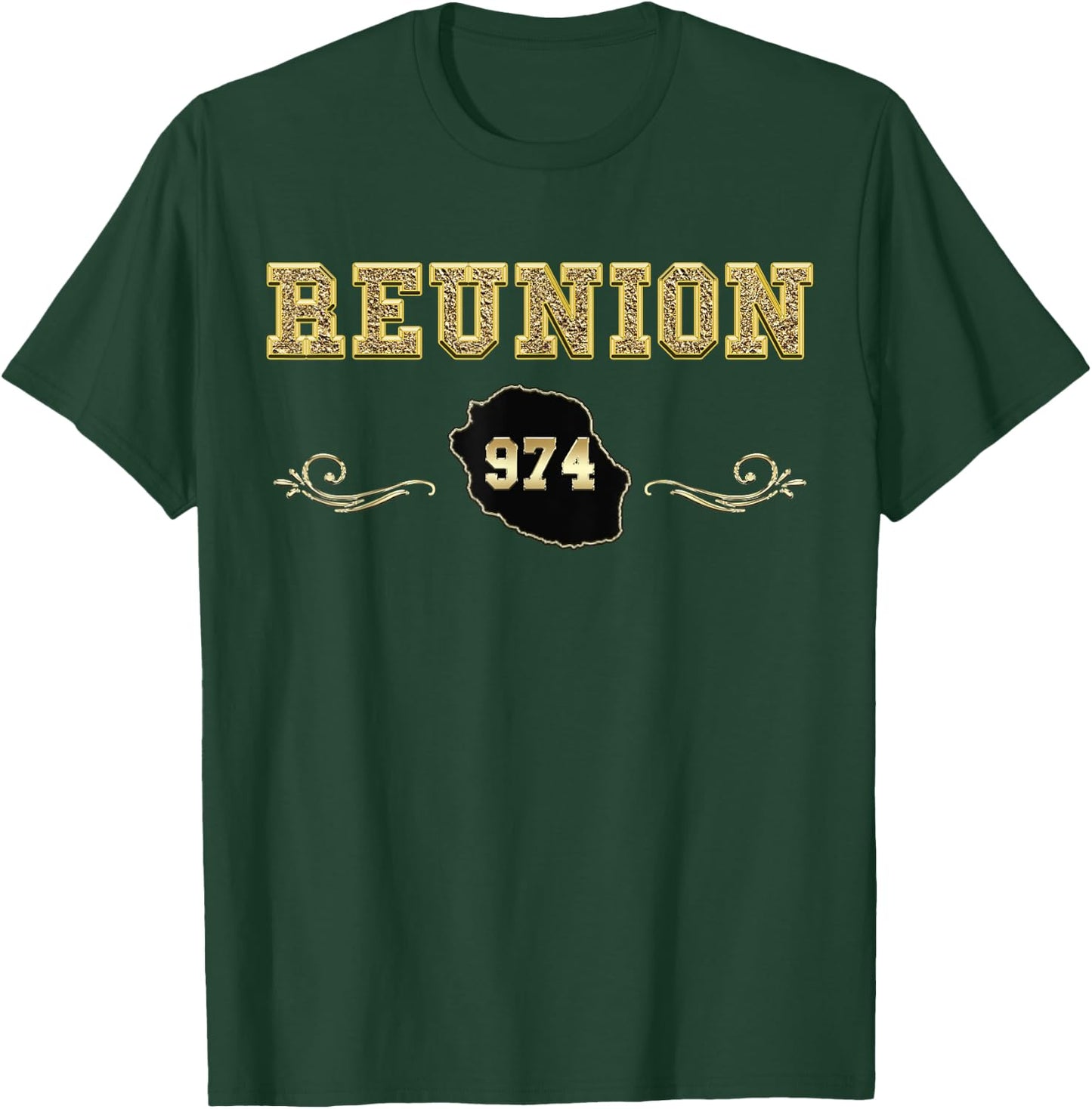 Reunion Island 974 Prestigious Man Woman And Child T-Shirt - T-Shirt | Forest