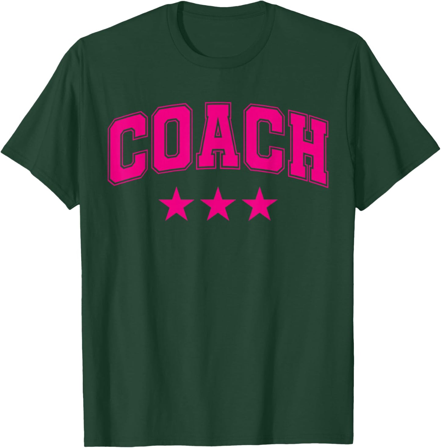 Coach All Pink Stars Classic Retro Text T-Shirt - T-Shirt | Forest