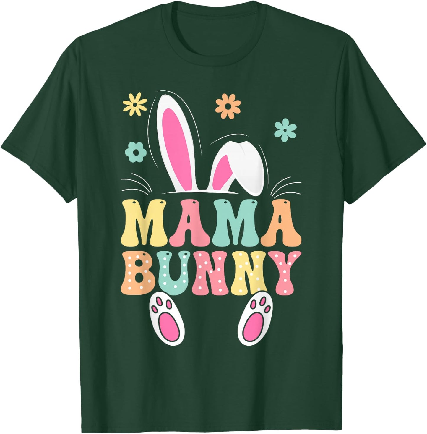 Mama Bunny Matching Family Easter Celebration T-Shirt - T-Shirt | Forest