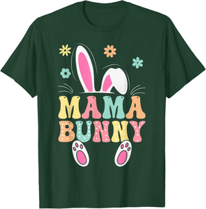 Mama Bunny Matching Family Easter Celebration T-Shirt - T-Shirt | Forest