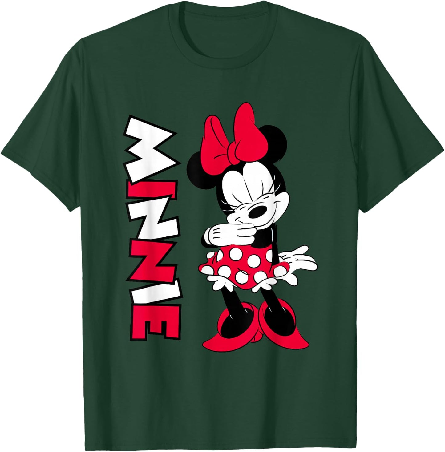 Minnie Mouse Giggling , black T-Shirt - T-Shirt | Forest