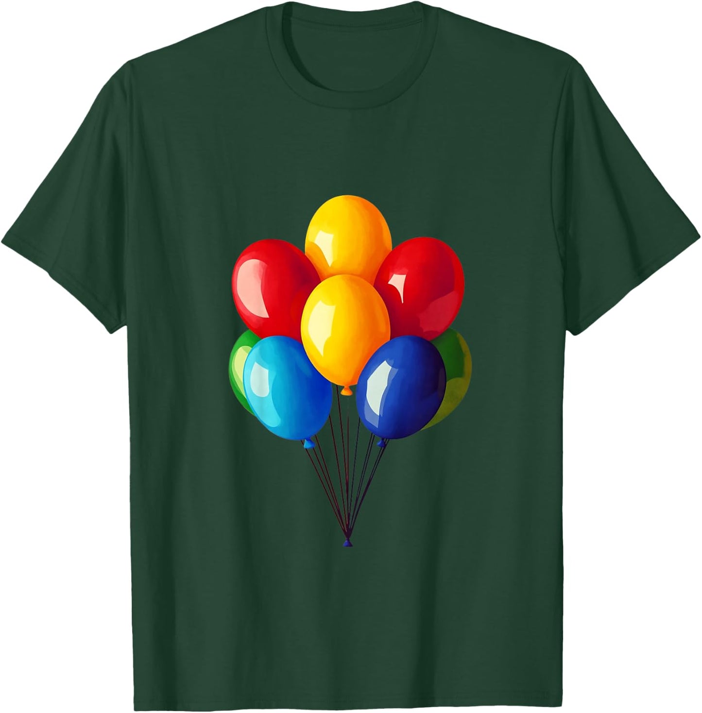 Kids Colorful Balloons Celebration Party Decor T-Shirt - T-Shirt | Forest