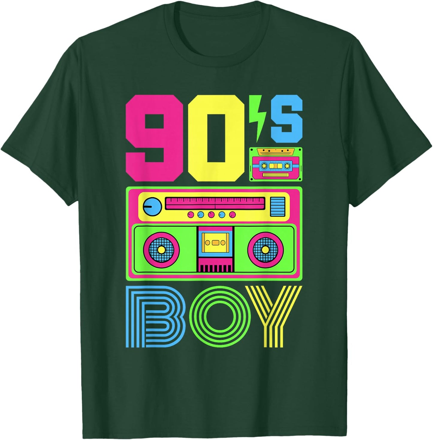 90s Boy 1990s Fashion 90 Theme Party Outfit Nineties Costume T-Shirt - T-Shirt | Forest