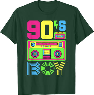 90s Boy 1990s Fashion 90 Theme Party Outfit Nineties Costume T-Shirt - T-Shirt | Forest