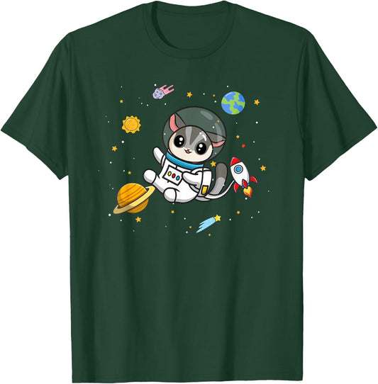 Boys Girls Cute Kawaii Kids Space Pet Sugar Glider Mom Lover T-Shirt - T-Shirt | Forest