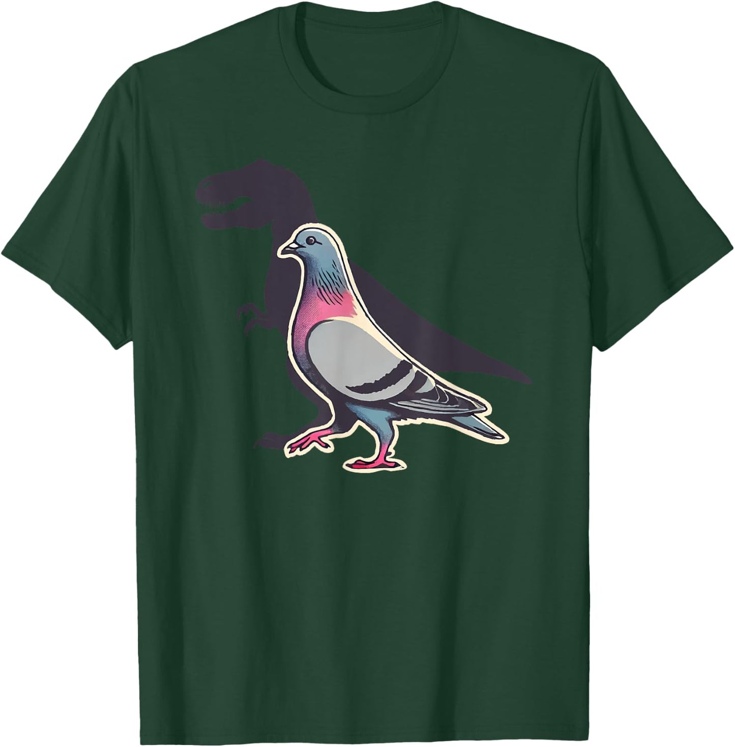 T-Rex Pigeon Racing Dinosaur Bird Animal Lover Funny T-Shirt - T-Shirt | Forest