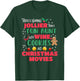 Funny Aunt Christmas Wine & Cookies Holiday Pajamas T-Shirt - T-Shirt | Forest