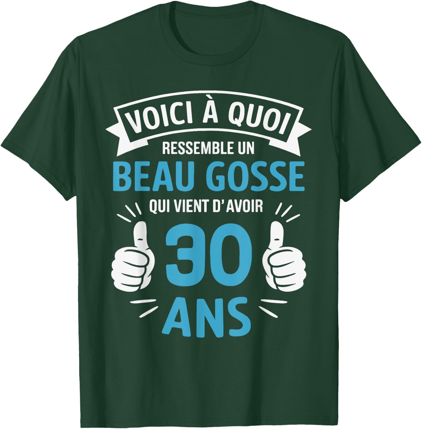 30th Birthday Humour Gift Man Beau Gosse , Black, S T-Shirt - T-Shirt | Forest
