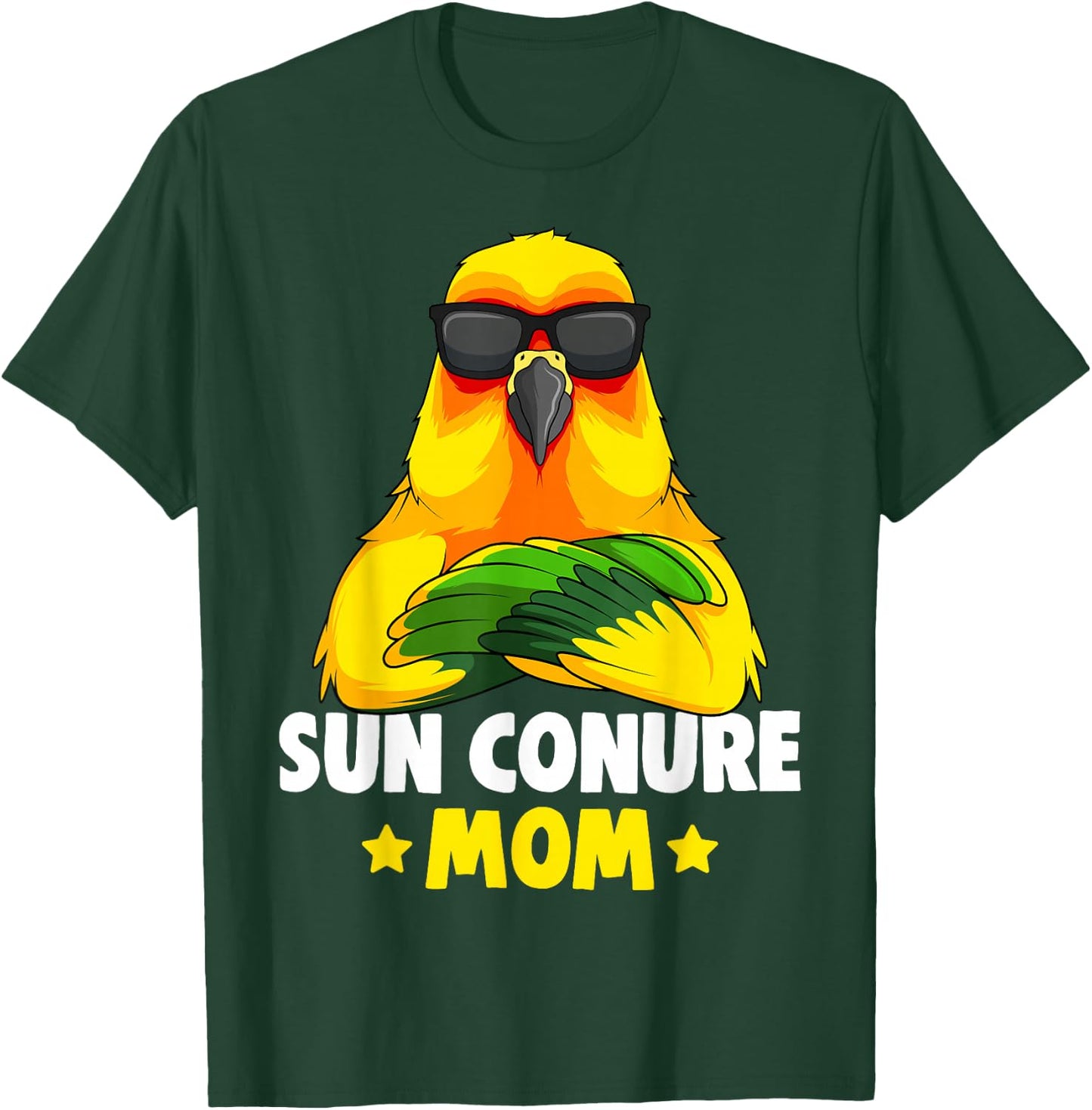 Sun Conure Mom Parrot Bird Women T-Shirt - T-Shirt | Forest