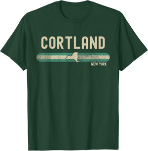 Cortland NY | New York | Travel & 80s Style T-Shirt - T-Shirt | Forest