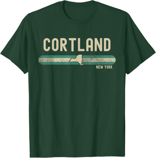 Cortland NY | New York | Travel & 80s Style T-Shirt - T-Shirt | Forest