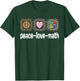 Peace Love Math Teacher Leopard Print Women Girls Kids Math T-Shirt - T-Shirt | Forest