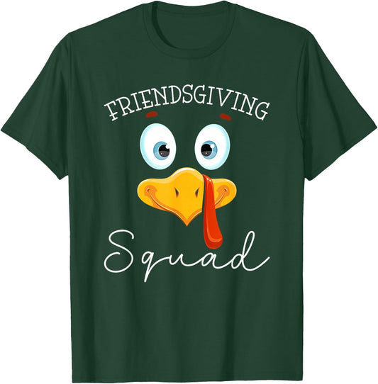 Friendsgiving Squad Turkey Day Thanksgiving Friendship T-Shirt - T-Shirt | Forest
