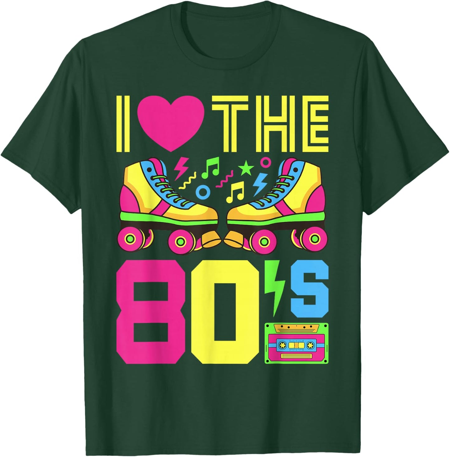 80s I Love The 80s Party 80s Outfit 80s Costume 80s , black T-Shirt - T-Shirt | Forest