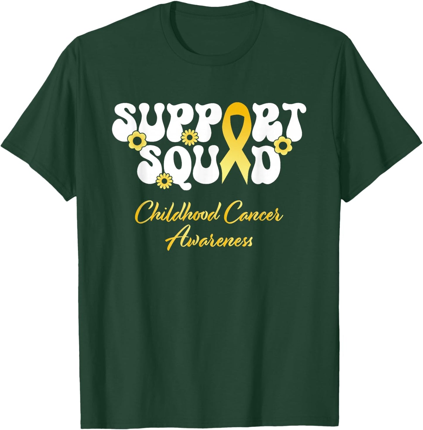 Childhood Cancer Support Squad Childhood Cancer Awareness T-Shirt - T-Shirt | Forest