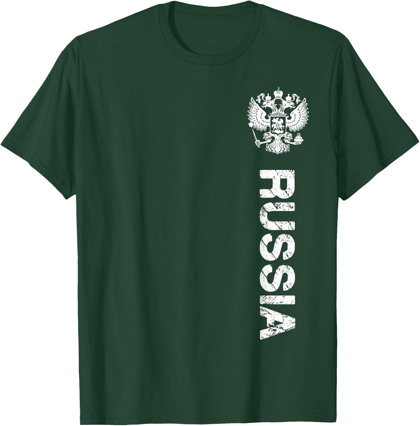 Russia Shirt Russia Flag Crest Men's & Women's Russia , black T-Shirt - T-Shirt | Forest