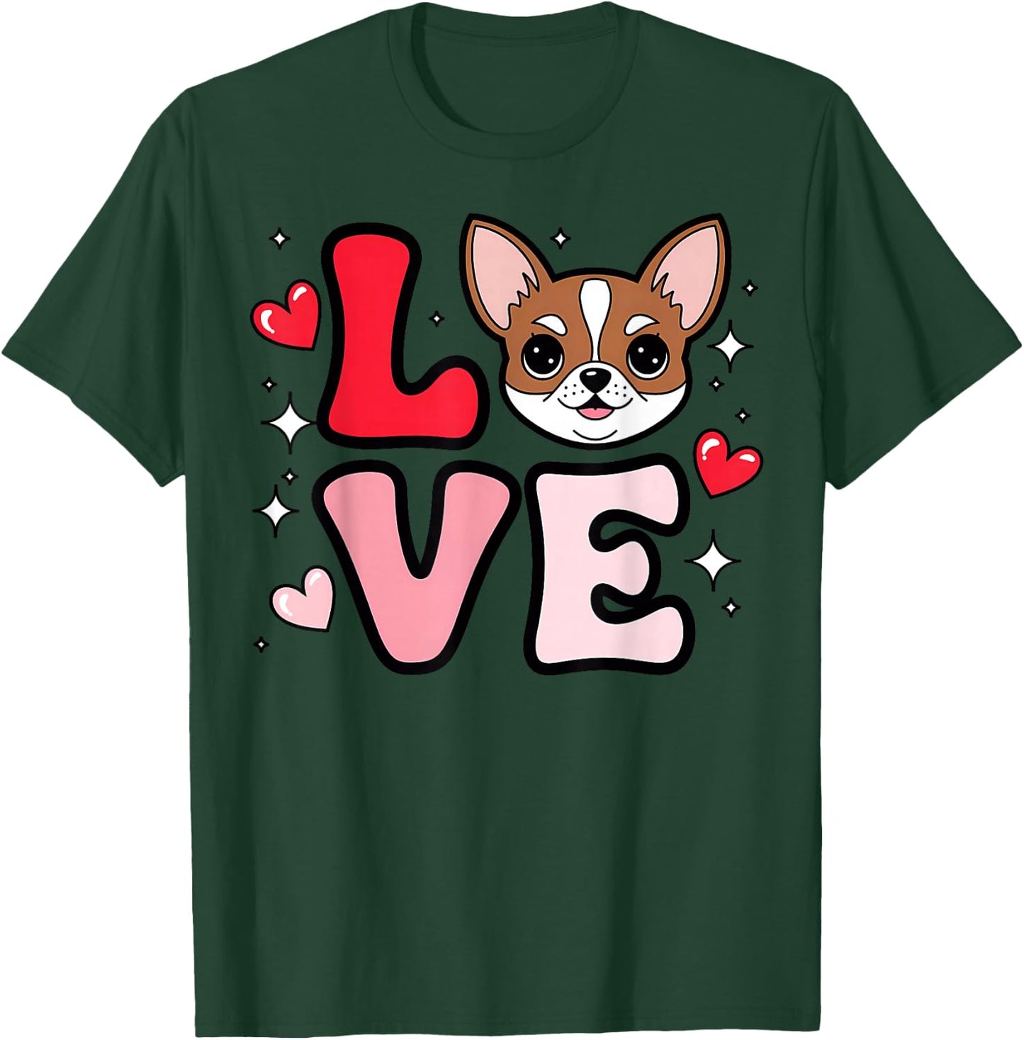 Chihuahua Love Cute Chichi Puppy Dog Mom Girls Women T-Shirt - T-Shirt | Forest