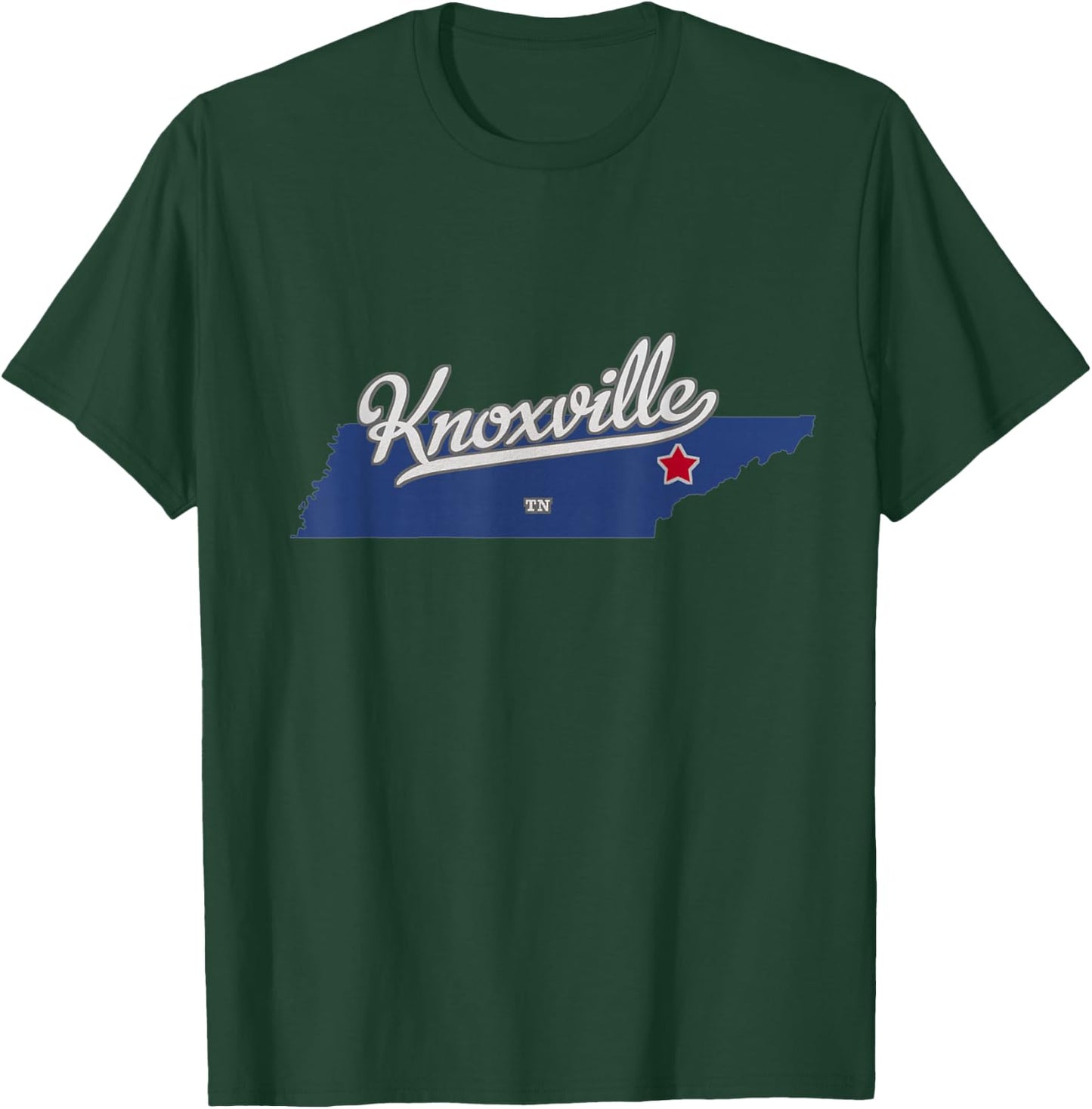 Knoxville Tennessee TN Map T-Shirt - T-Shirt | Forest