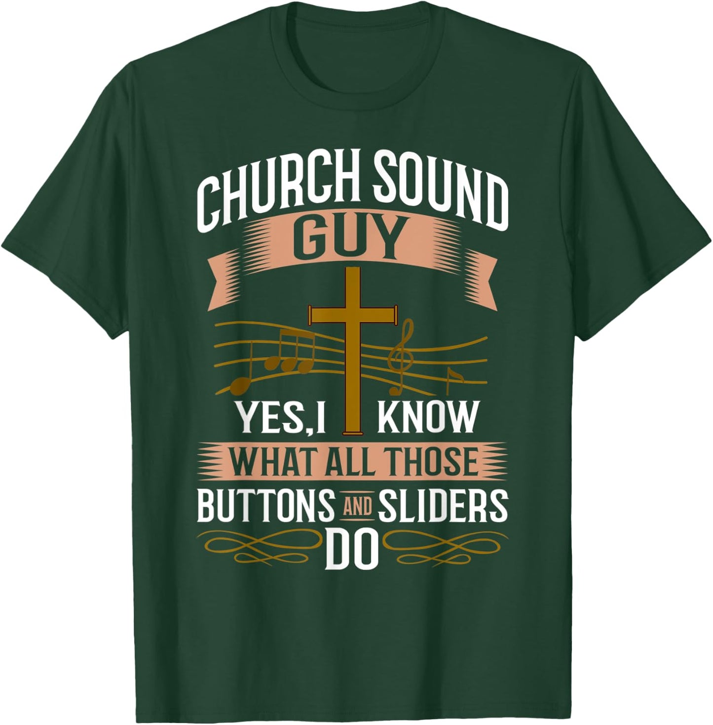 Church Sound Engineer Audio System Music Christian T-Shirt - T-Shirt | Forest