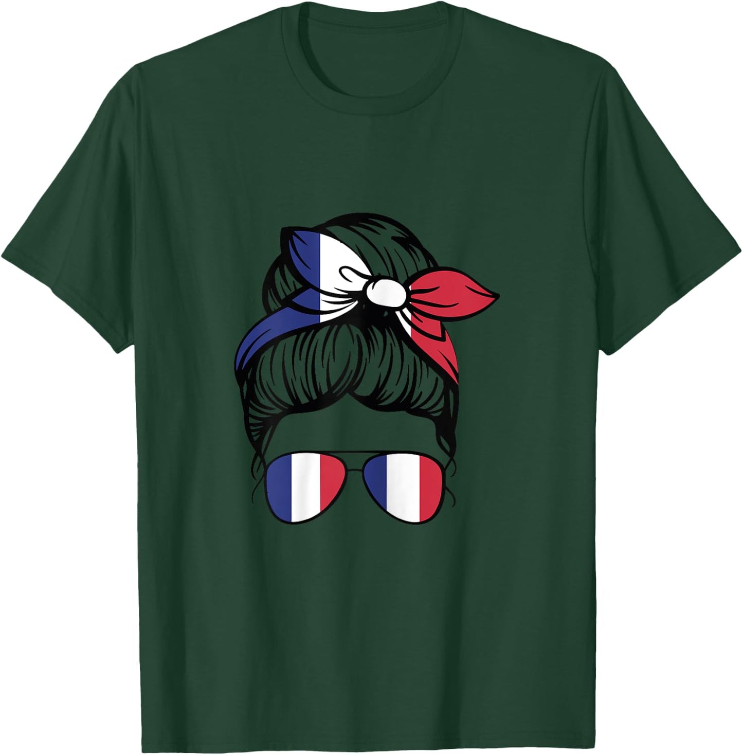 French Girl France French Girl Women French Flag , white, Female X-Small T-Shirt - T-Shirt | Forest