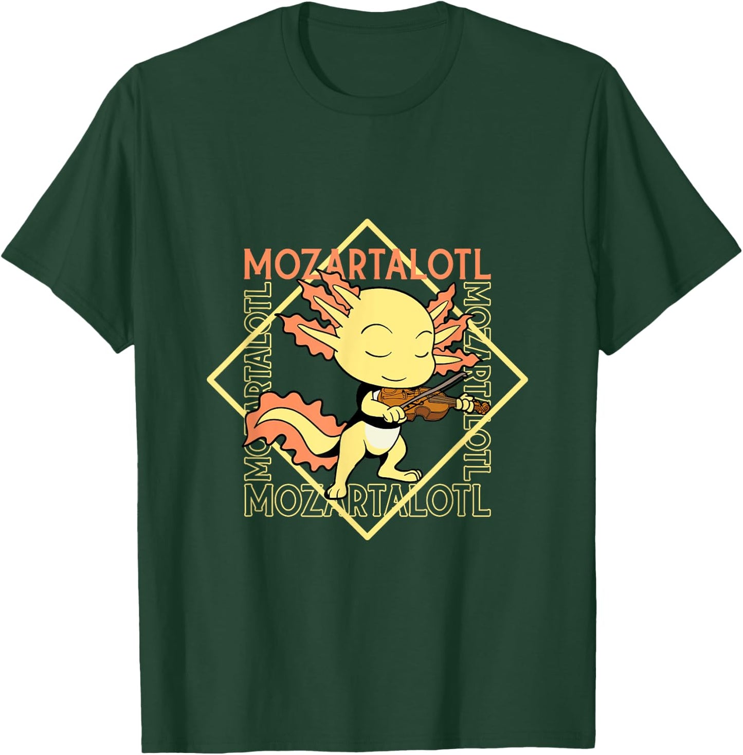 Mozartalotl - Axolotl at the violin T-Shirt - T-Shirt | Forest