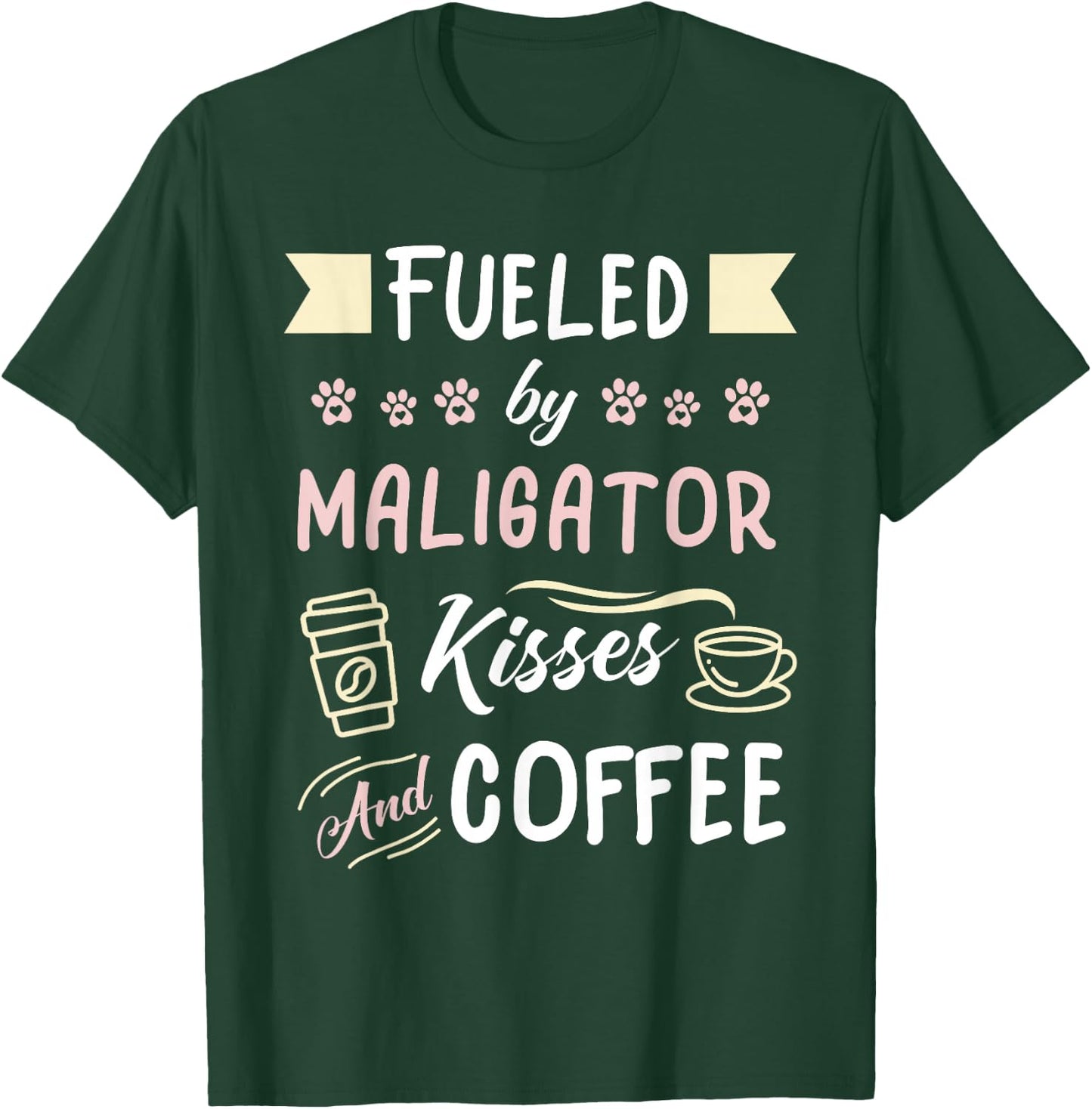 Maligator Mom Dog Coffee Drinker T-Shirt - T-Shirt | Forest