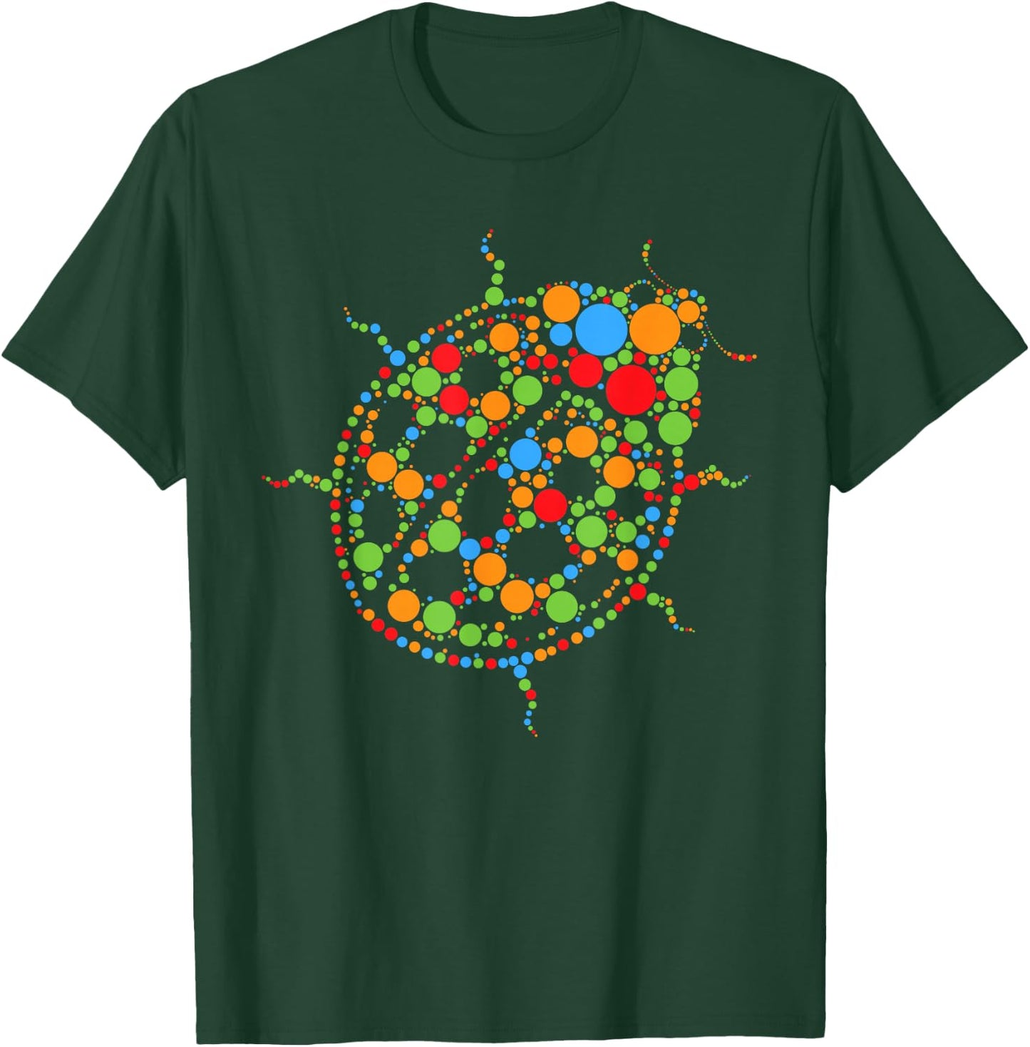 Colorful Polka Dot Ladybugs Lover International Dot Day T-Shirt - T-Shirt | Forest