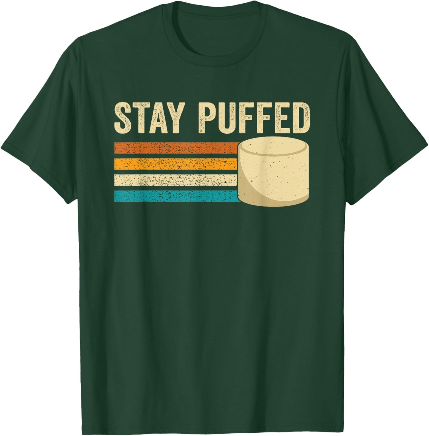 Marshmallow Funny Stay Puffed Retro Sweet Treat For Camping T-Shirt - T-Shirt | Forest