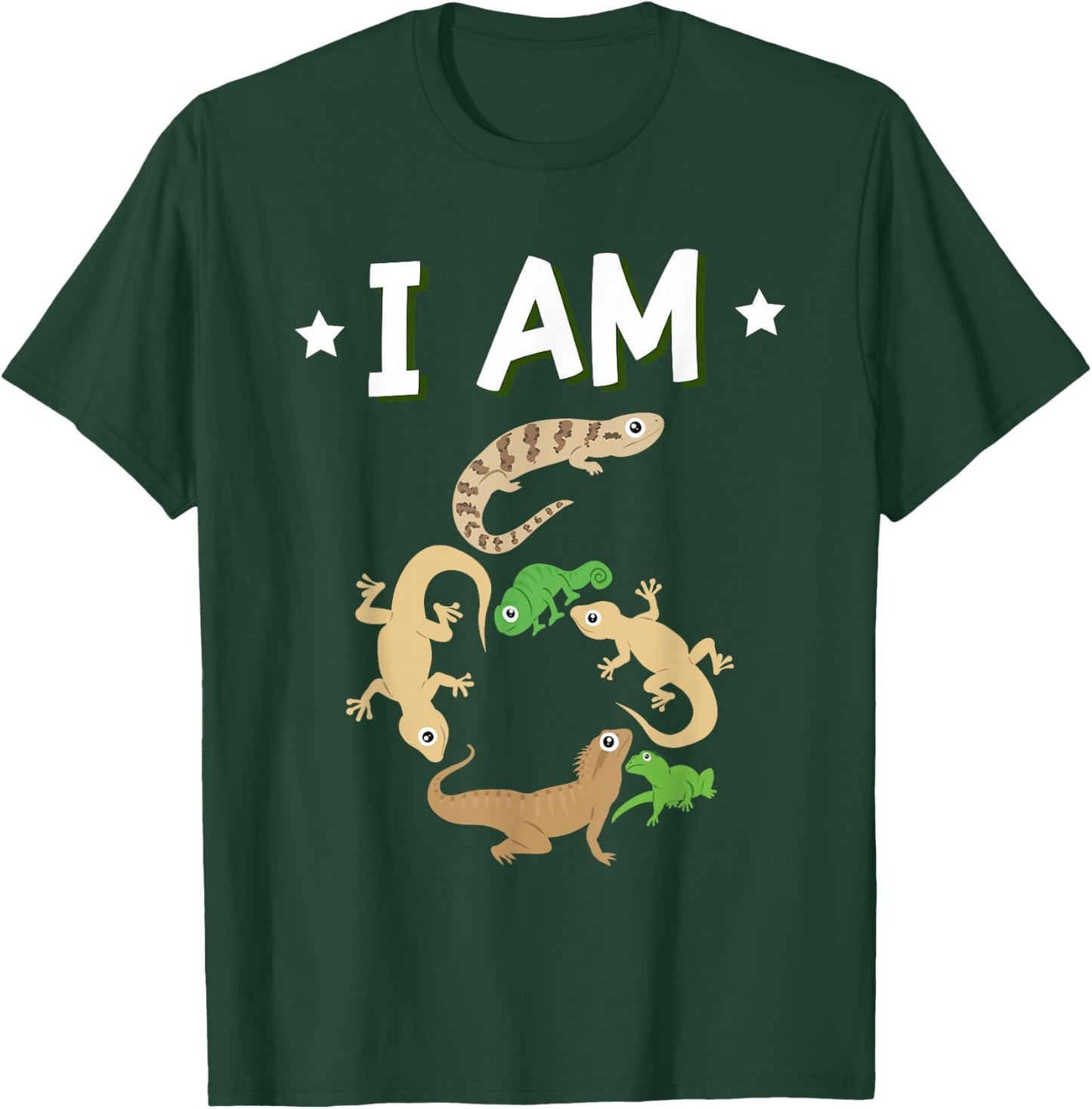 Kids 6 Years Old Reptile Lizard Themed 6th Birthday T-Shirt - T-Shirt | Forest