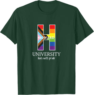 Howard University Bison Live with Pride Rainbow T-Shirt - T-Shirt | Forest