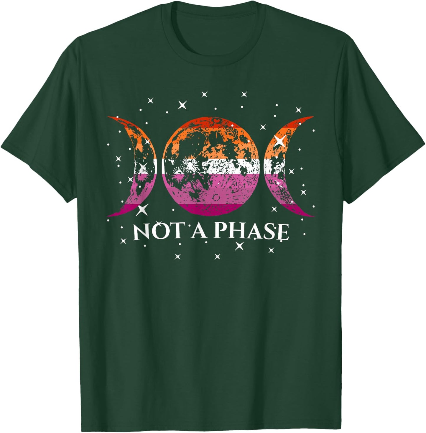 Not A Phase Planets LGBT Lesbian Gay Bisexual Trans Pride T-Shirt - T-Shirt | Forest