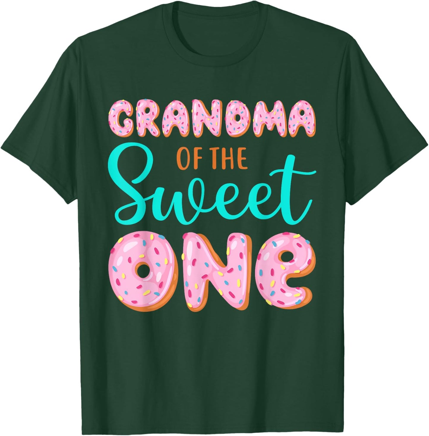 Grandma of The Sweet One First Birthday Matching Family T-Shirt - T-Shirt | Forest