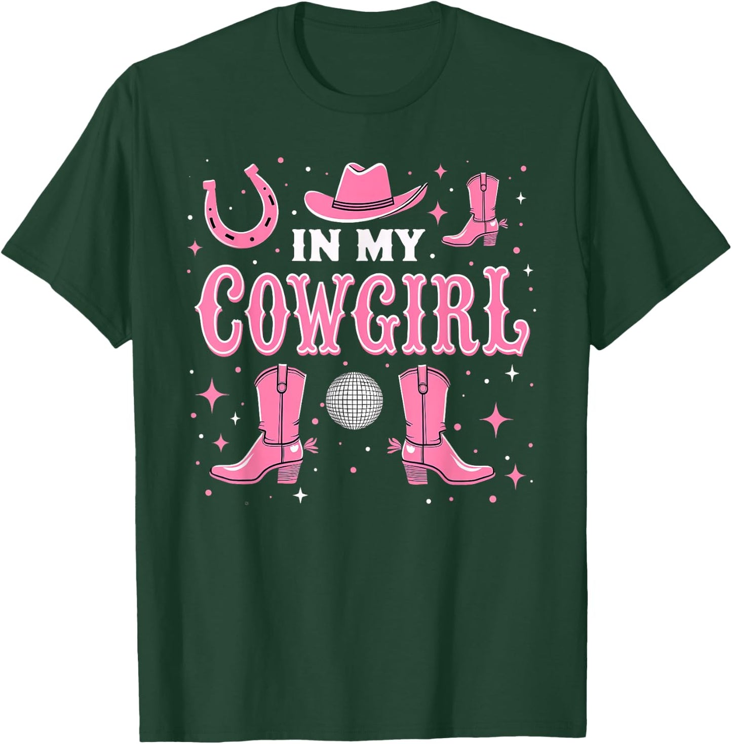 In My Cowgirl Era Groovy Cute Western Rodeo Cowgirl T-Shirt - T-Shirt | Forest