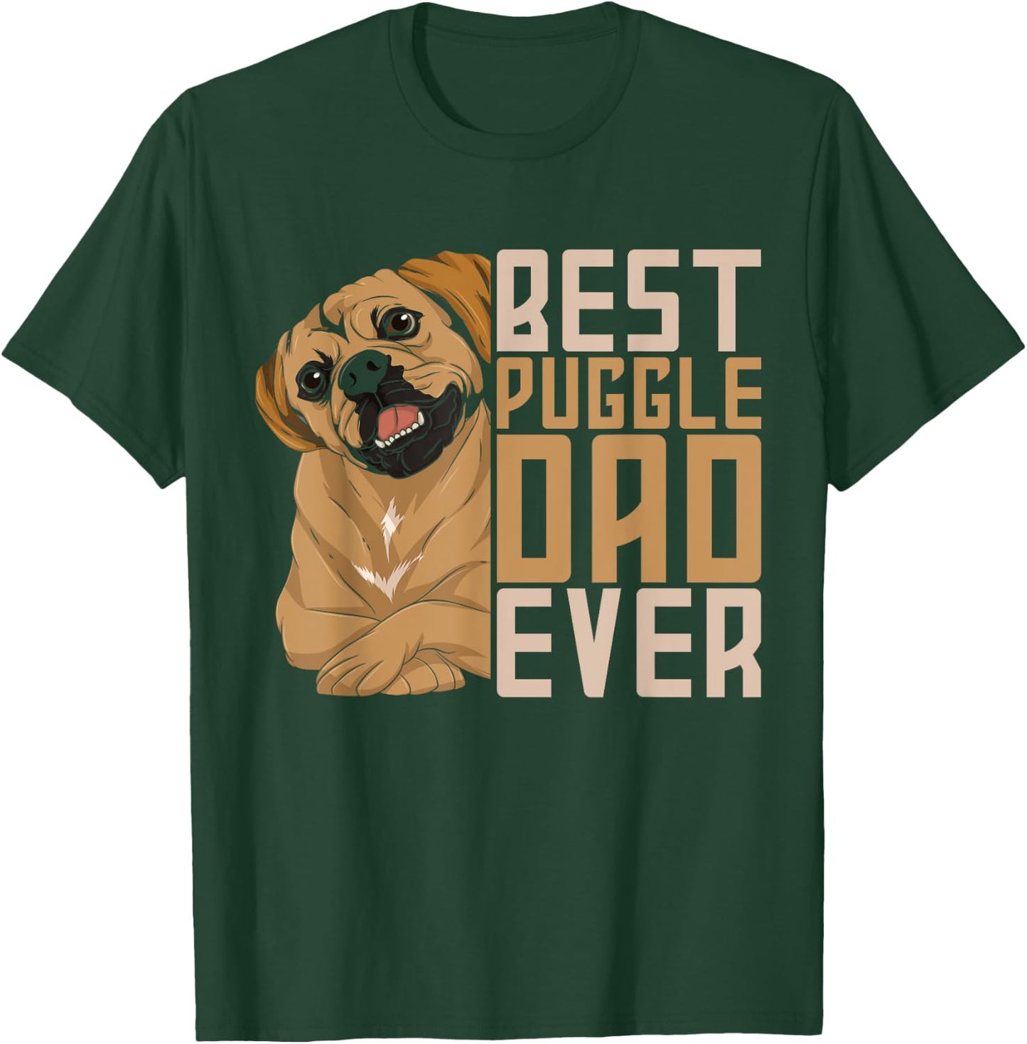 Best Puggle Dad Ever Cute Animal Dog Owner Puggle T-Shirt - T-Shirt | Forest