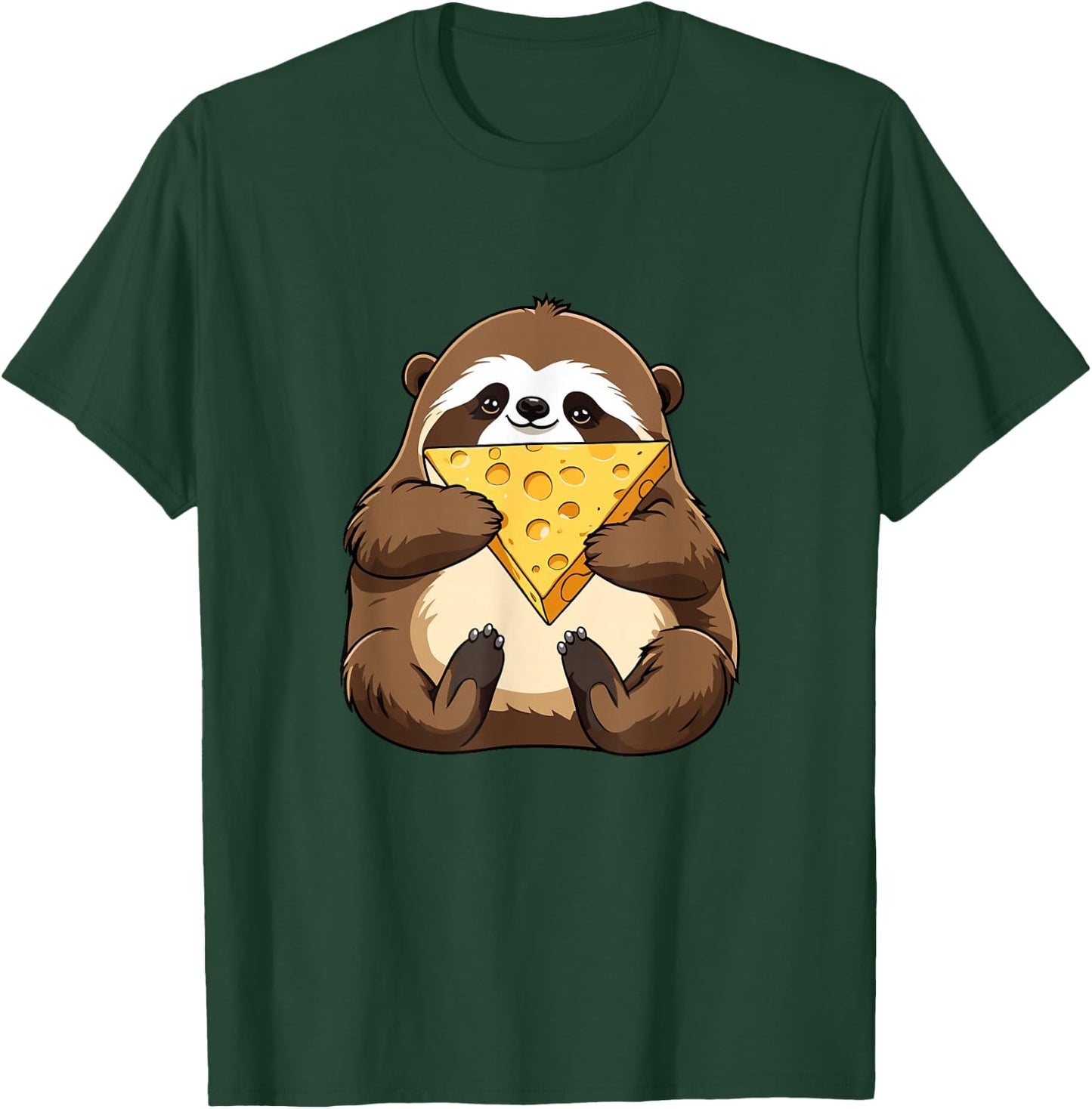 Funny Sloth Cheese Lover Cheese Maker Dairy Gouda Cheddar T-Shirt - T-Shirt | Forest